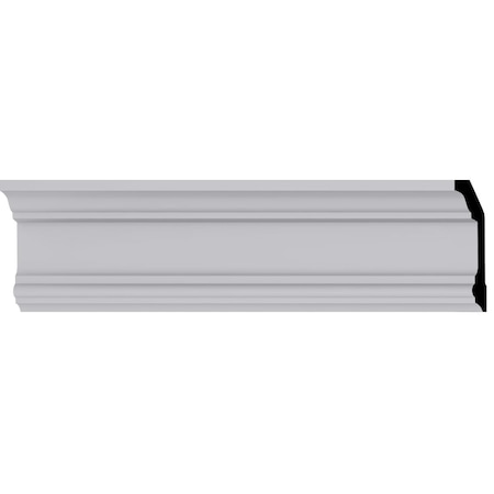 Ekena Millwork 4"H x 2 1/4"P x 4 1/2"F x 94 1/2"L Holmdel Traditional Smooth Crown Moulding MLD04X02X04HO